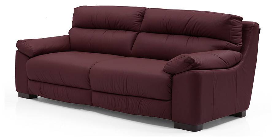 Thiene Sofa (Wine Italian Leather)